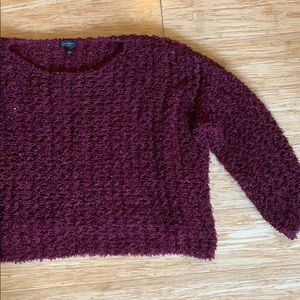 Wine color sweater